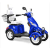 Bespoke Prestige Mobility Scooter in Blue with White Seat and White Wheel Rims