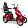 Bespoke Prestige Mobility Scooter in Red with Black Seat and Chrome Wheel Rims