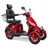 Bespoke Prestige Mobility Scooter in Red with Black Seat and Red Wheel Rims