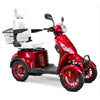 Bespoke Prestige Mobility Scooter in Red with White Seat and Red Wheel Rims