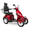 Bespoke Prestige Mobility Scooter in Red with Black Seat and White Wheel Rims
