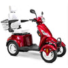 Bespoke Prestige Mobility Scooter in Red with White Seat and White Wheel Rims