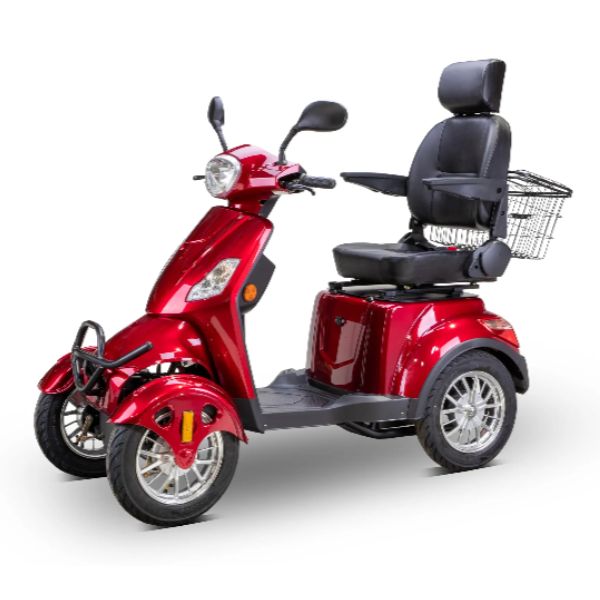 Bespoke Prestige Mobility Scooter in Red Front Left View