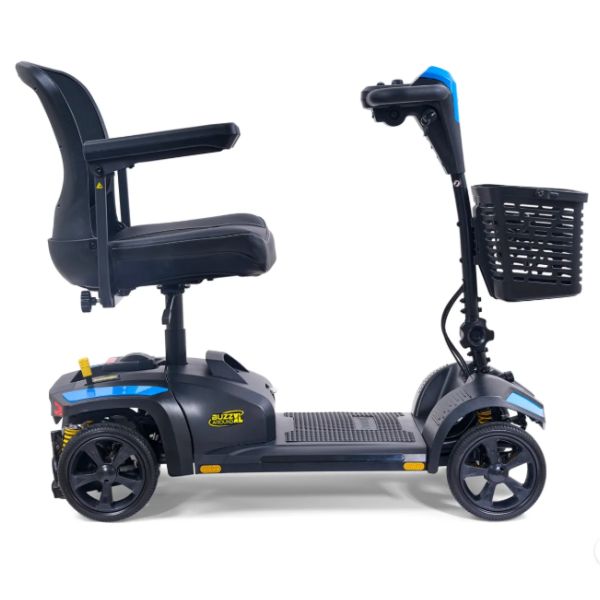 Golden Buzzaround XL Portable Mobility Scooter in Blue Right Side View