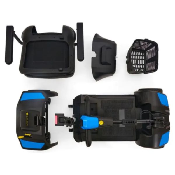 Golden Buzzaround XL Portable Mobility Scooter Disassembled in Five Pieces