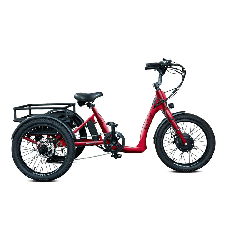 Color red Emojo Bull e-trike view