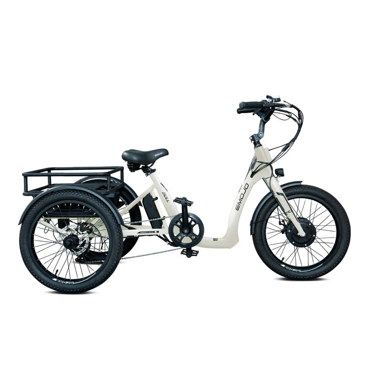 Color white Emojo Bull e-trike view