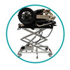 Scooter positioned on top of the ComfyGo Go-Lift