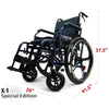 X-1 Lightweight Manual Wheelchair By ComfyGo Special Edition Dimensions
