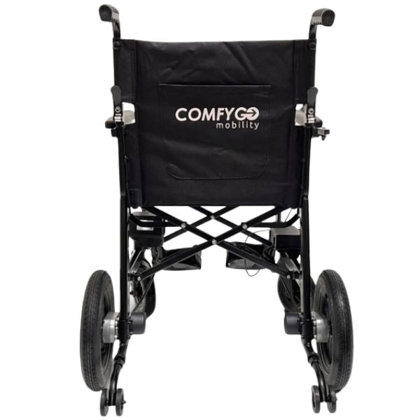 X-Lite Ultra Lightweight Folding Electric Wheelchair By ComfyGo Back View 