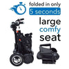 ComfyGo MS 3000 Folding Mobility Scooter Folded