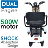 ComfyGo MS 3000 Folding Mobility Scooter in Rear View