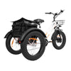 DWMEIGI MG1703 White - Zeus 3 Wheel Fat Tire Electric Trike Rear View With The Basket And Waterproof Bag