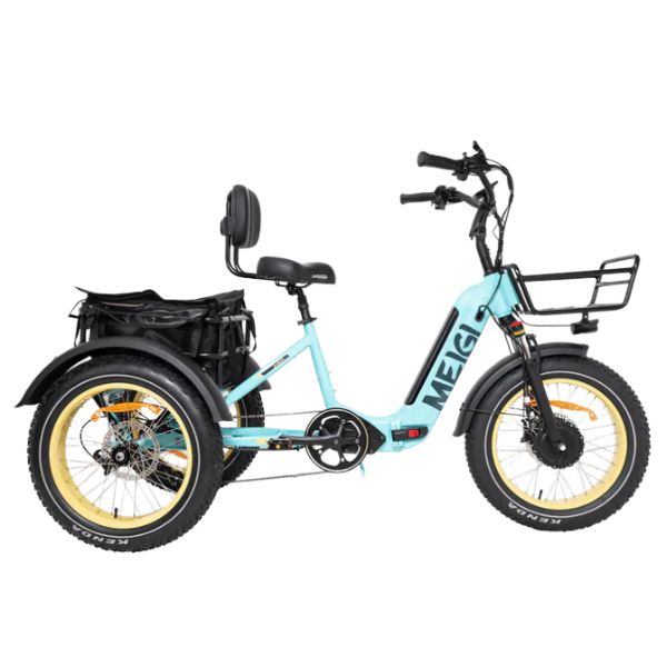 DWMEIGI MG2301 Blue Silverado-HD Fat Tire Electric Trike Right Side View