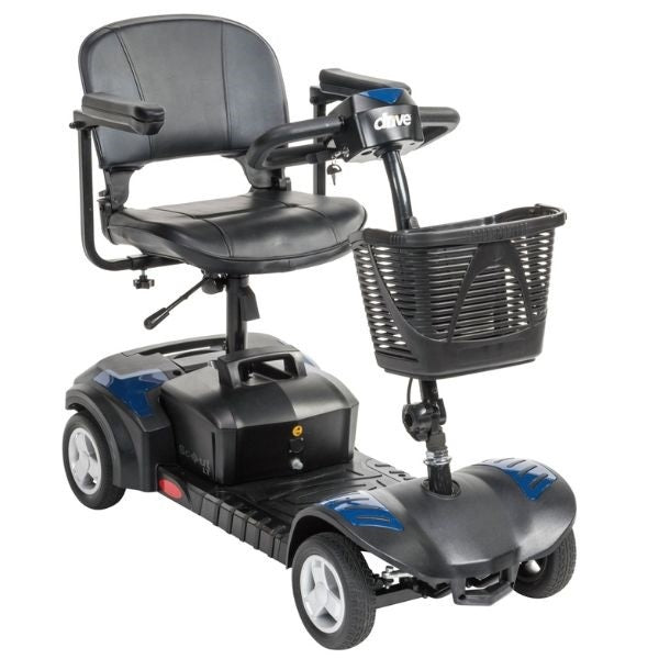 Drive Medical Scout LT 4 Wheel Scooter Blue Front Left Side View