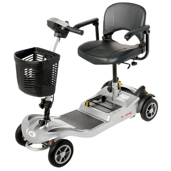 EV Rider Nomad 4-Wheel Portable Mobility Scooter Silver Color