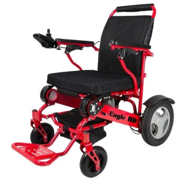 Eagle Bariatric Portable Power Wheelchair in Red 