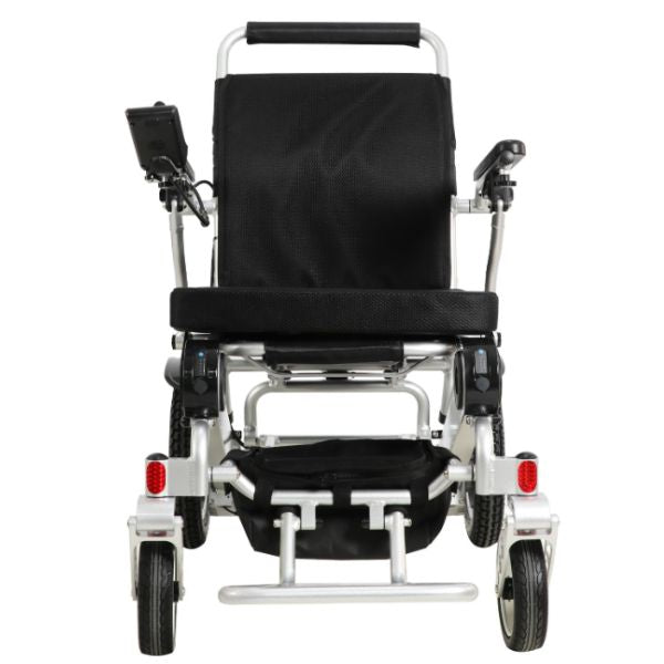 Eagle Bariatric Portable Power Wheelchair in Silver Front View