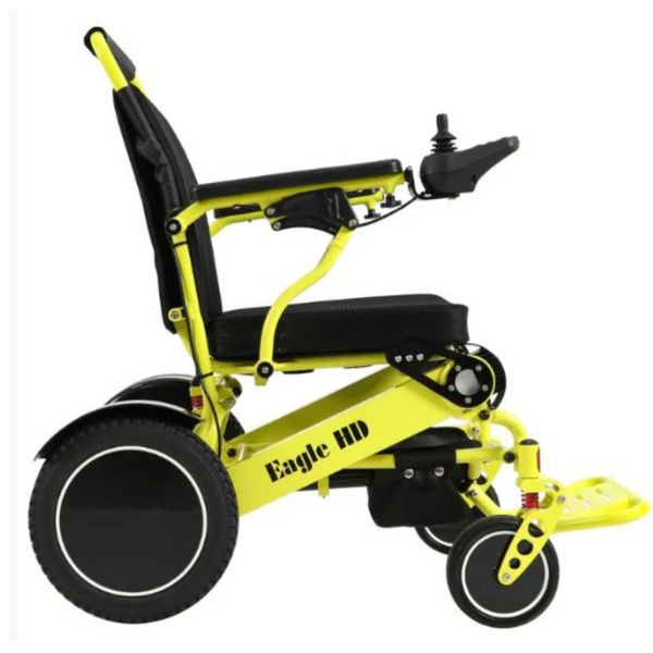 Eagle Bariatric Portable Power Wheelchair in Yellow Right Side View