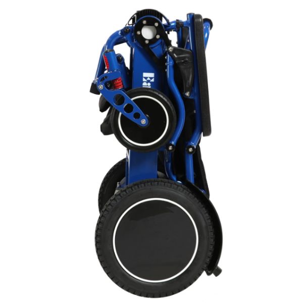 Eagle Bariatric Portable Power Wheelchair in Blue Folding Position