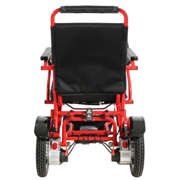 Eagle Bariatric Portable Power Wheelchair in Red Rear View