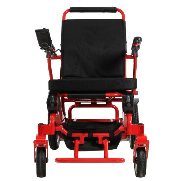 Eagle Bariatric Portable Power Wheelchair in Red Front View