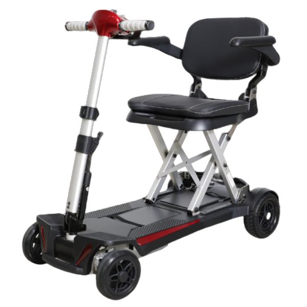 Enhance Mobility Mobifree Folding 4-Wheel Mobility Scooter Left Angle View