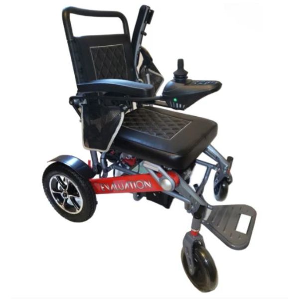 Evaluation Evolution Auto Folding Power Wheelchair In Red