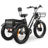 Go Bike FORTE Electric Tricycle Black Rear right view