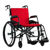 Feather Lightweight Manual Wheelchair Red Pipping Front-Right View