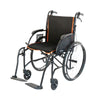 Feather Lightweight Manual Wheelchair Gray &amp; Orange Pipping Front-Left View