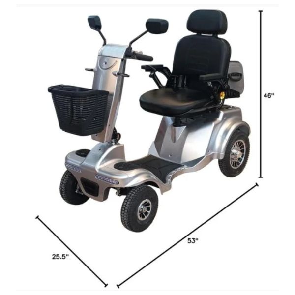 Gladiator 4 Wheel Heavy Duty Mobility Scooter Dimensions