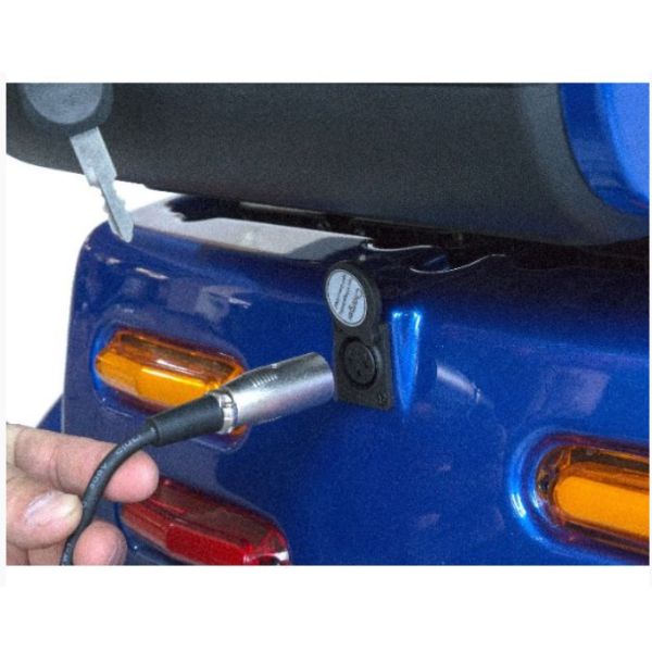 Gladiator 4 Wheel Heavy Duty Mobility Scooter Charging Port