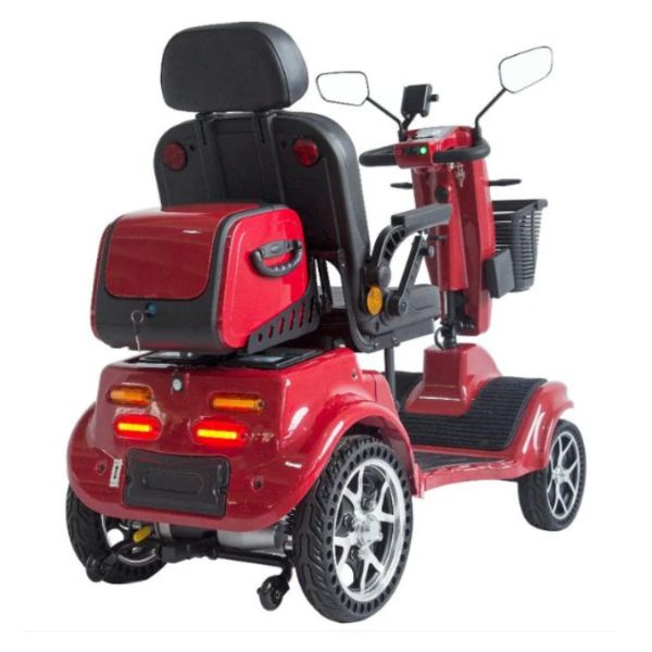 Gladiator 4 Wheel Heavy Duty Mobility Scooter Red Rear View