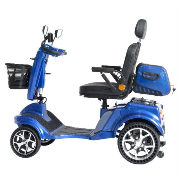 Gladiator 4 Wheel Heavy Duty Mobility Scooter Blue Left Side View