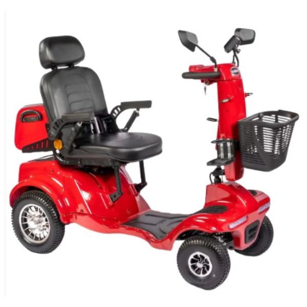Gladiator 4 Wheel Heavy Duty Mobility Scooter Red Right Side View