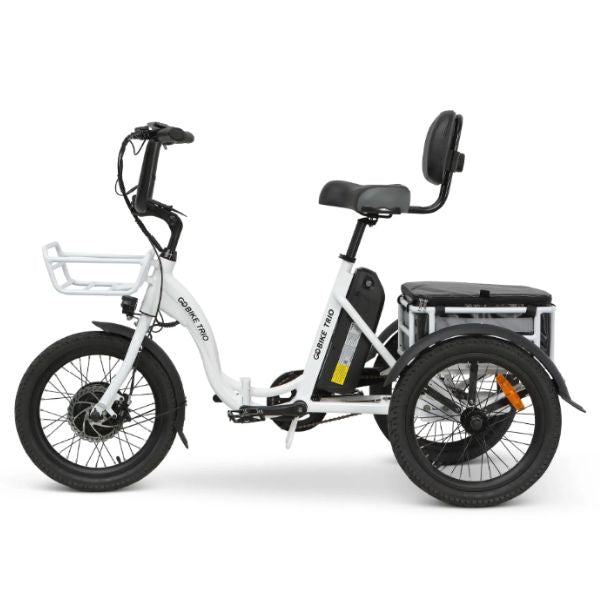 GoBike Trio Crossover Electric Trike White Left Side View