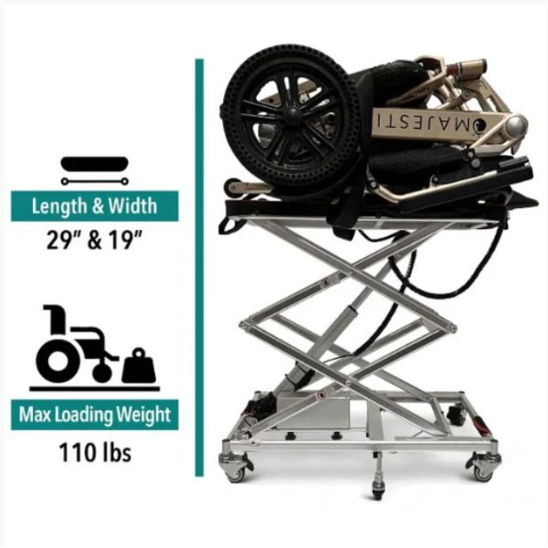 ComfyGo Go-Lift Showing the Length, Width and Max Loading Weight