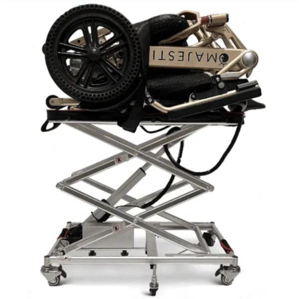 Scooter positioned on top of the ComfyGo Go-Lift