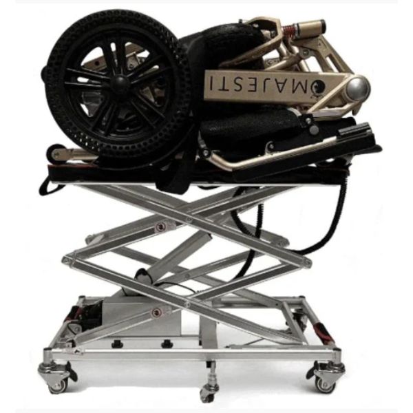 Scooter positioned on top of the ComfyGo Go-Lift