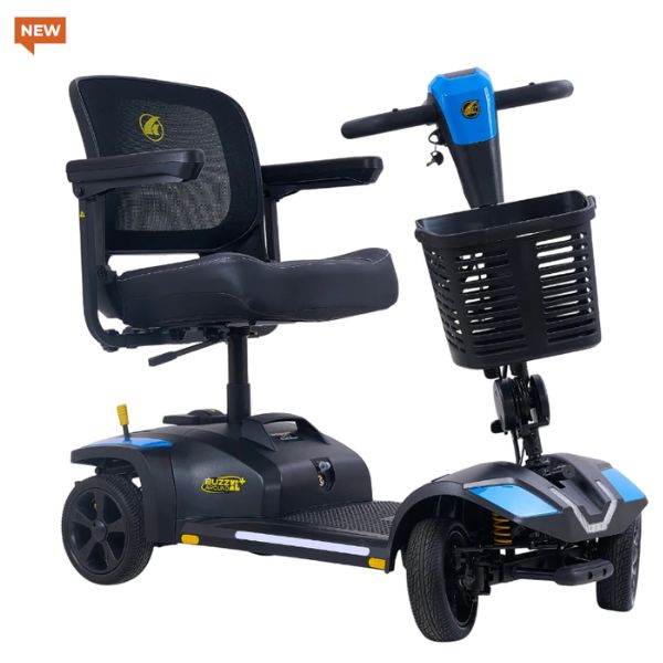 Buzzaround XL+ 4-Wheel Mobility Scooter  in Blue Left Angle View