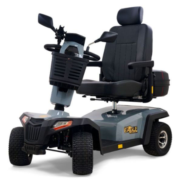 Golden Technologies Eagle All-Terrain Mobility Scooter Grey in Left Angle View