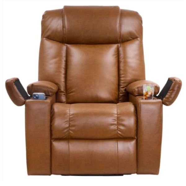 Golden Technologies Rhea with Twilight and Nirvana Power Lift Chair Sparrow showing the arm rests and its functions