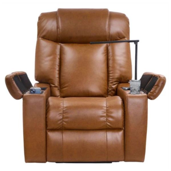 Golden Technologies Rhea with Twilight and Nirvana Power Lift Chair Sparrow Showing the arm rest with cup  holders
