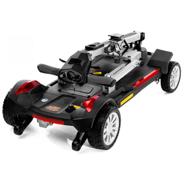 Golden Technologies Buzzaround Carry On Folding Mobility Scooter GB120 Red Color Main Frame Folded View