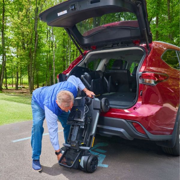A Man Holding the GB220 in a Kickstand Position