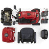 Golden Technologies Companion 4-Wheel Bariatric Scooter GC440 Crimson Red Color Diassembled View