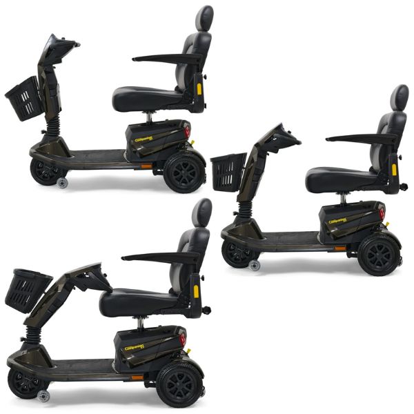 Golden Technologies Companion HD 3-Wheel Mobilty Scooter GC540 Galactic Grey Color Adjustable Tiller