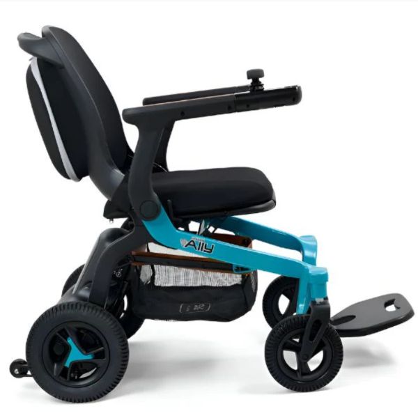 Golden Ally Folding Power Chair Teal Right Side VIew