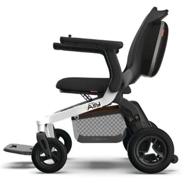Golden Ally Folding Power Chair White Left Side View